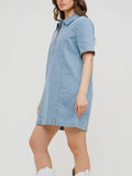 True Blue Chambray Dress in Light Wash