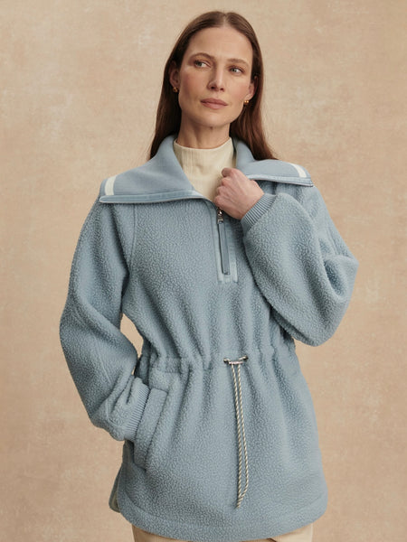 Ashby Half Zip Fleece in Ashley Blue