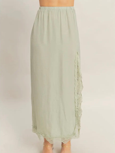 Walk In The Park Skirt in Sage