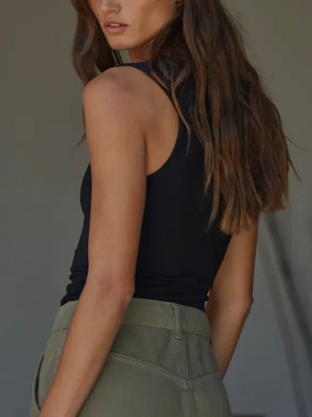 Doubled Up Tank in Black