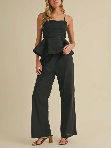 Power Pair Top & Pant Set in Black
