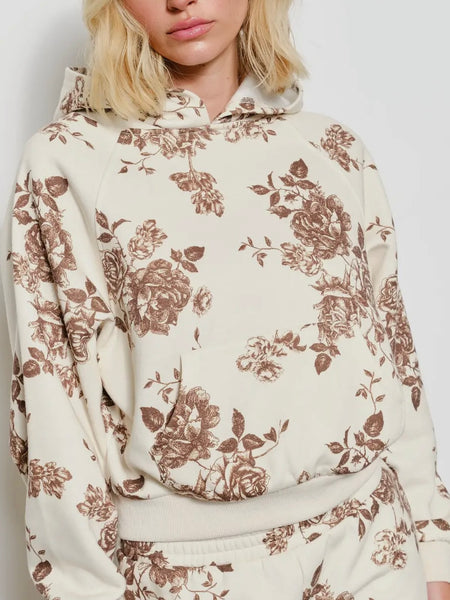 Fancy A Floral Hoodie in Cream