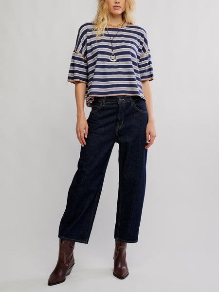 Clean Rugby Tee in Navy Combo