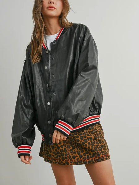 End Game Bomber in Black & Red