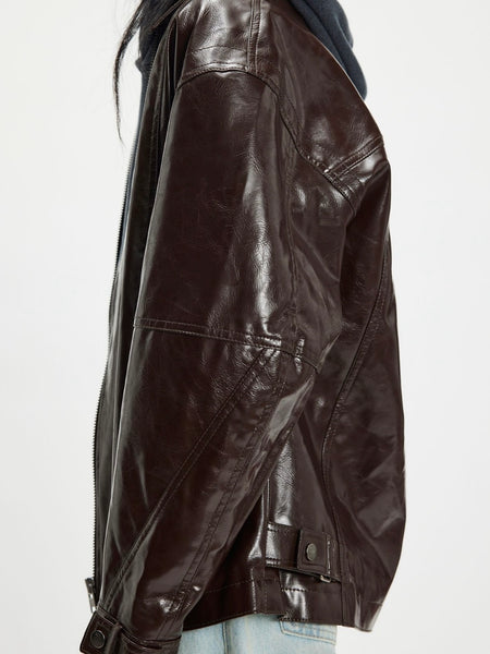 Sloane Vegan Jacket in Chocolate