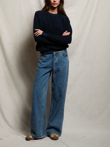 Ziggy Inside Out Sweatshirt in Navy