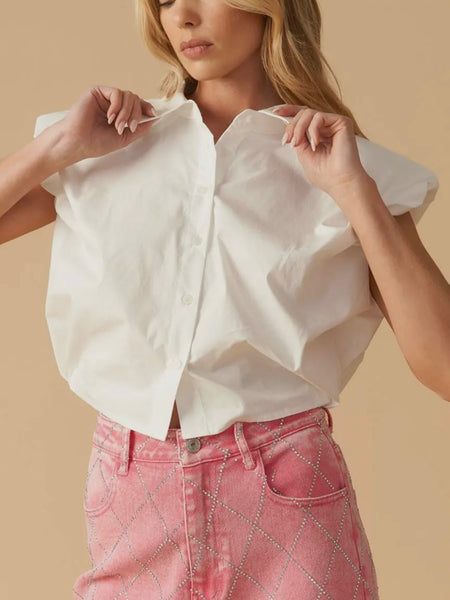 She's So Chic Shirt in White