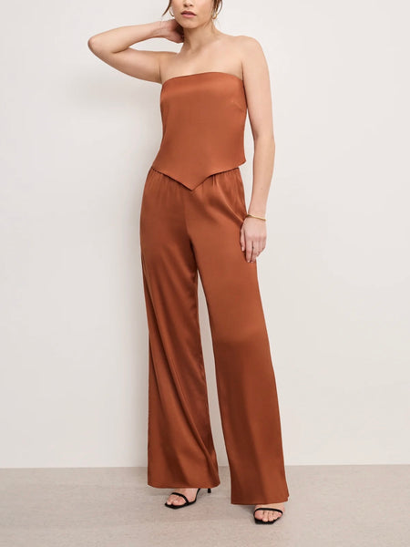 Satin Handkerchief Top in Copper