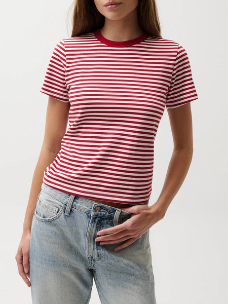Alba Shrunken Tee in Racer Red