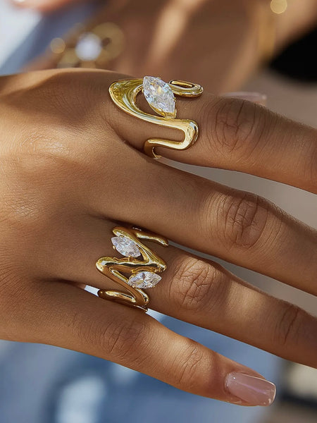 Lumi Abstract CZ Ring