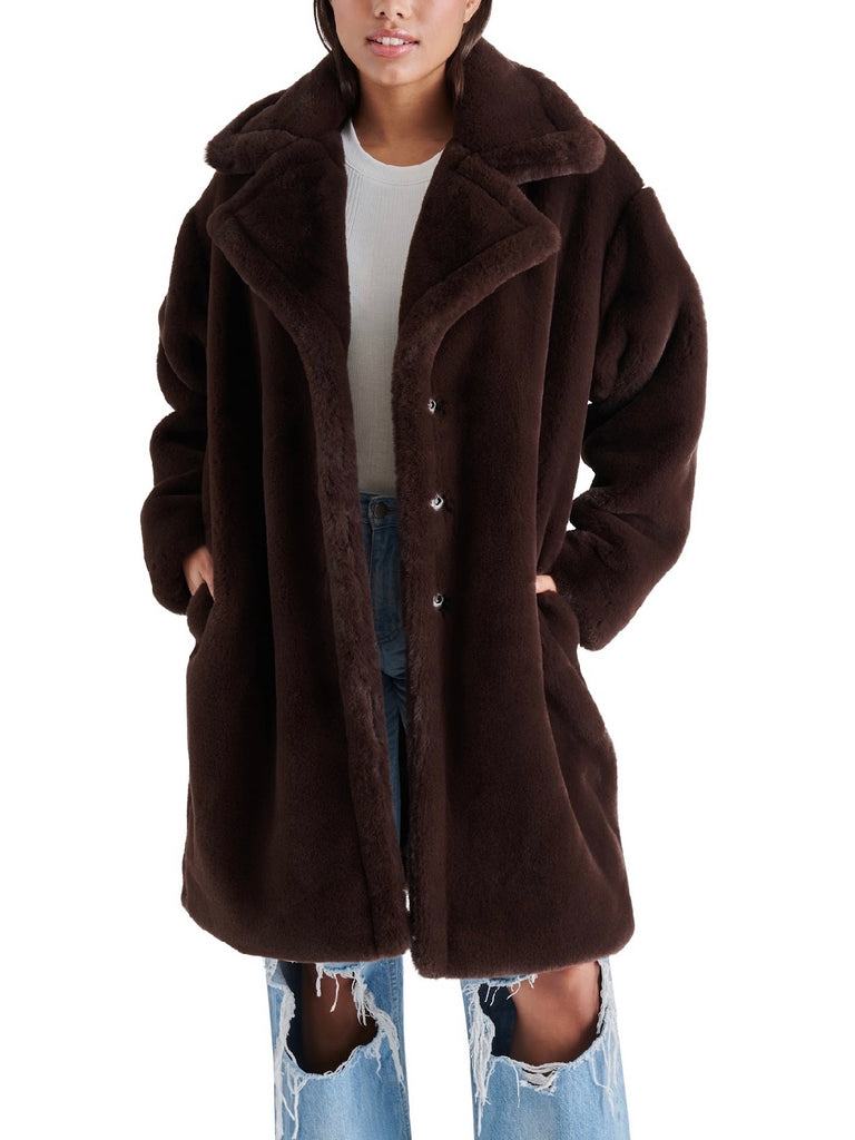 Emery Coat in Dark Brown