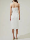 Armina Tie Strap Midi Dress in White