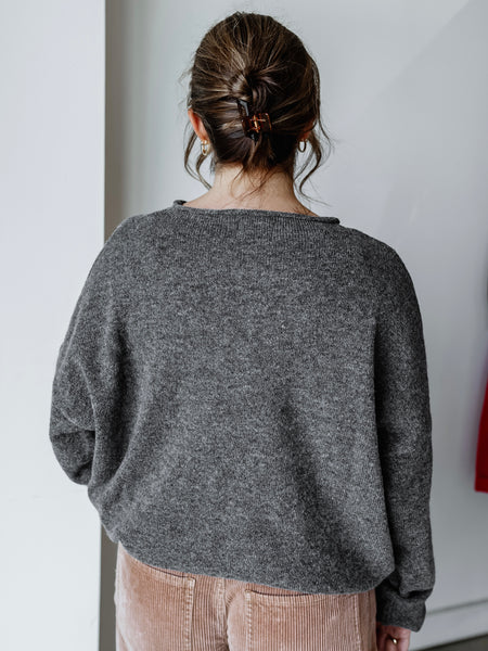 Piper Cardigan in Charcoal