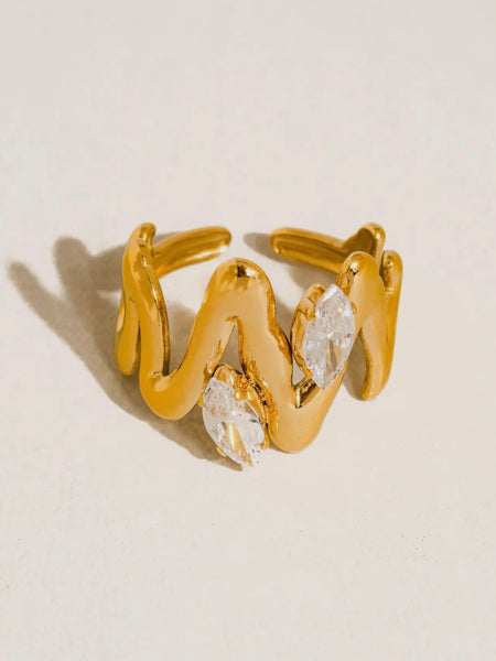 Lumi Abstract CZ Ring