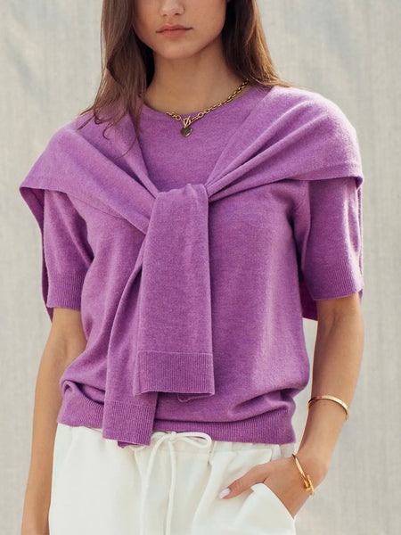 Tied Together Sweater in Lavender