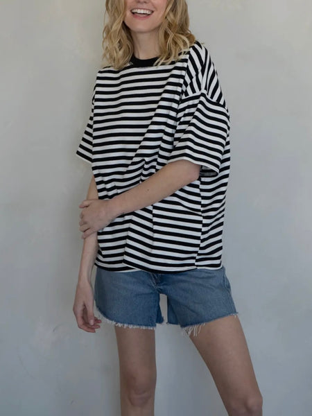 Walk The Line Tee in Black