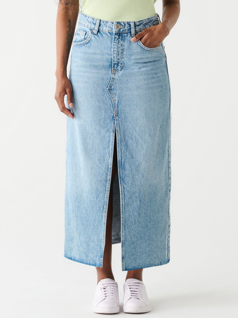 It's Back Maxi Skirt in Denim