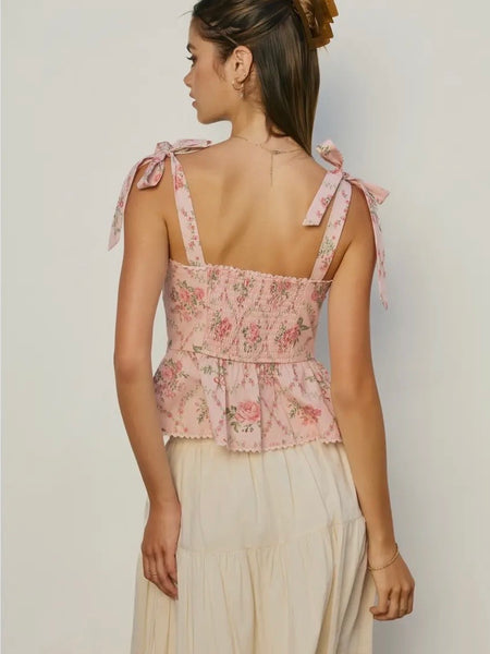 Charmed, I'm Sure Corset in Blush Garden