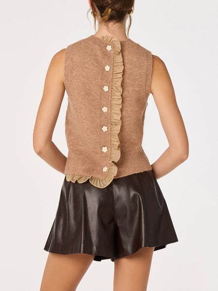 Pernille Sweater Tank in Camel