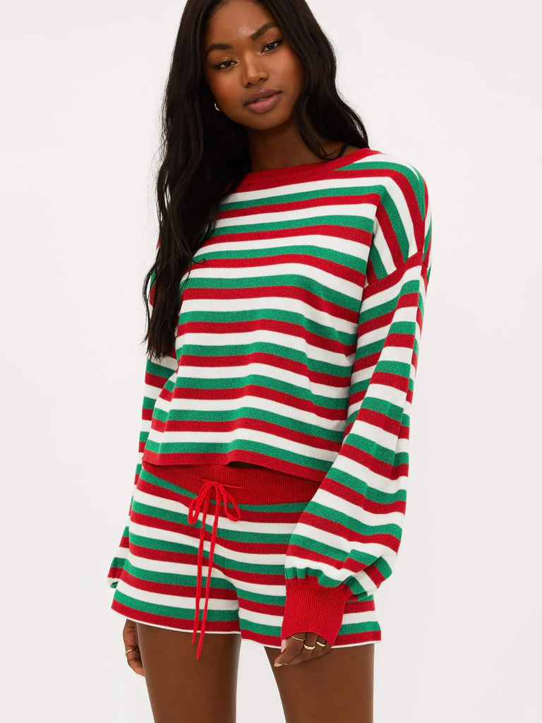 Ava Sweater in Merry Stripe