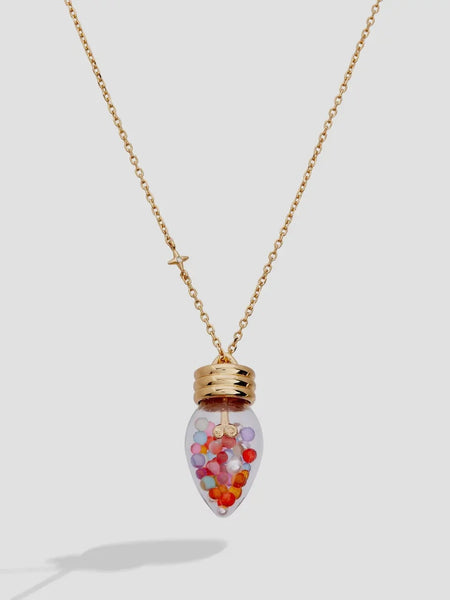 Light Bulb Shaker Slider Necklace