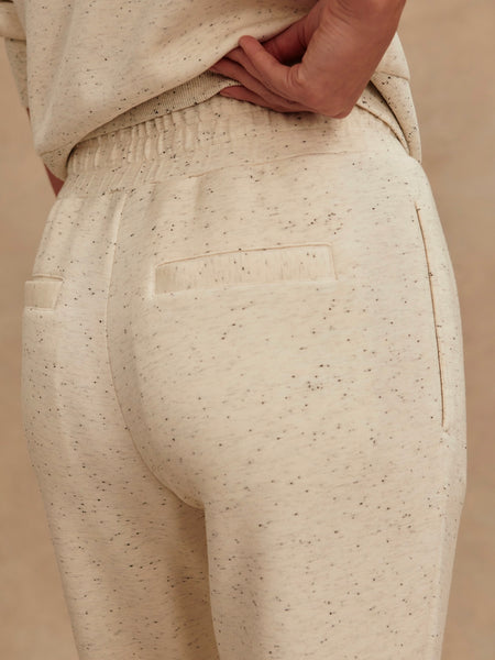 The Slim Cuff Pant 25 in Ivory Marl Fleck