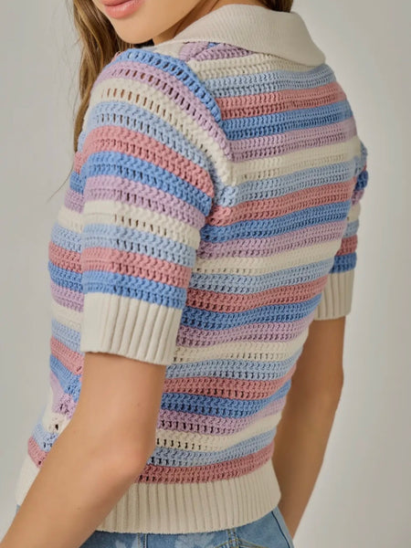 Cool In Crochet Knit in Misty Macaron