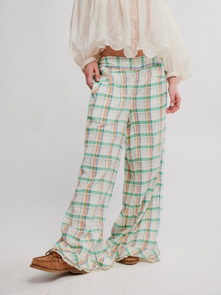 Hour Glass Wide Leg Pant in Ivory Combo