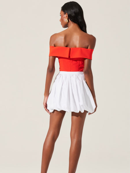 Telayna Top in Orange Red
