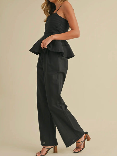 Power Pair Top & Pant Set in Black