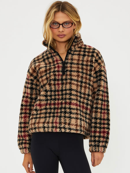 Leona Sherpa in Midnight Houndstooth