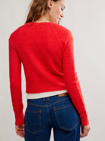 School Girl Cardi in Cherry Pop Melange