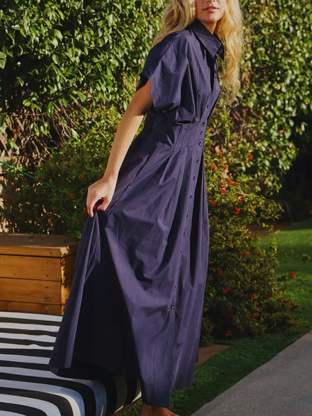 Estate Midi Dress in Navy