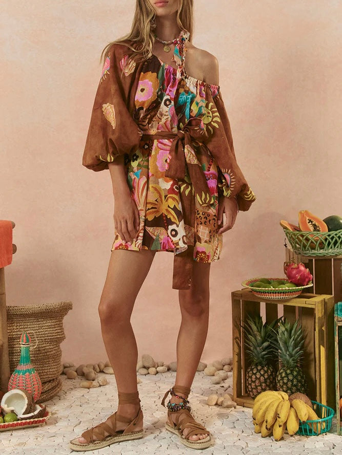 Birth of Venus Tunic Dress in Caramel