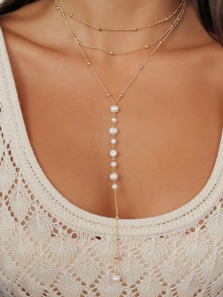 Coastal Pearl Lariat