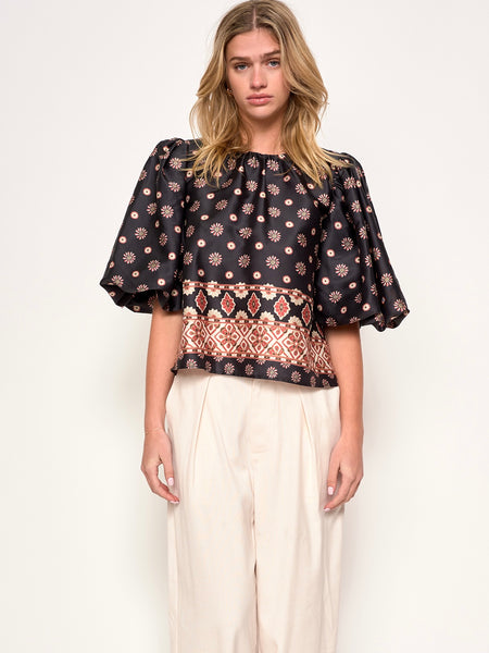 Minori Top in Charcoal Frost