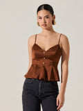 Paislee Top in Brown