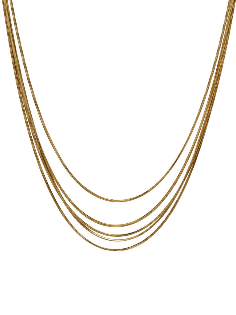 Echo Layered Necklace in Gold