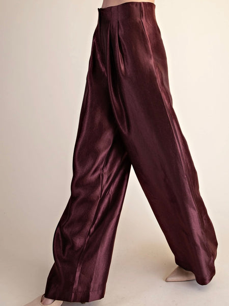 Pedal To The Metal(lic) Pant in Burgundy
