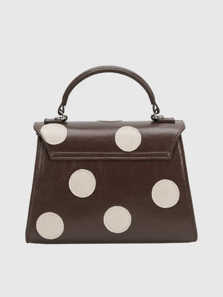 Maisel Top Handle Bag in Chocolate Polka Dot