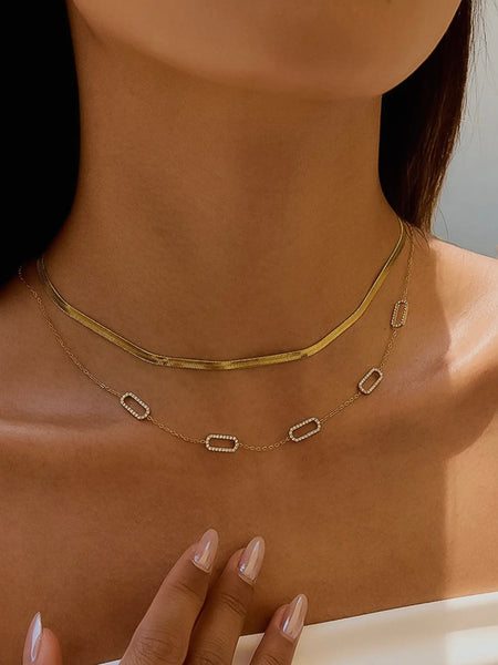 Burnisse CZ Chain Necklace