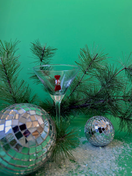 Holiday Icon Martini Glass in Candy