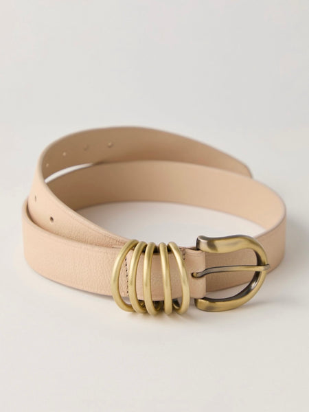 Rori Leather Belt in Cream