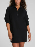AirEssentials Half Zip Dress in Very Black