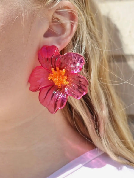 Kalani Flower Statement Earrings