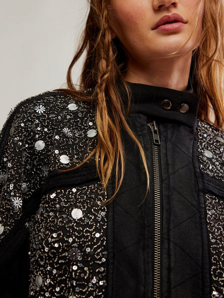 Sparkle Sweatshirt in Black Combo