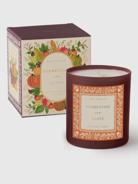 Clementine & Clove 9oz Glass Candle