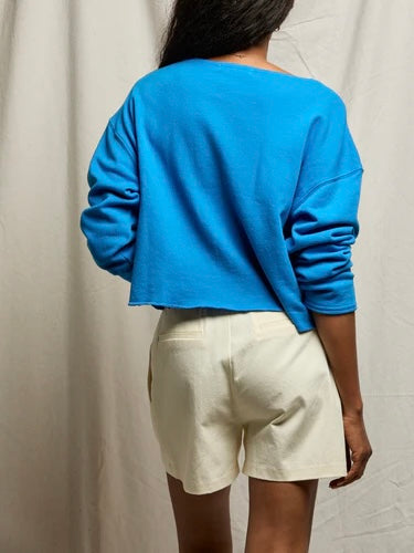 Briana French Terry Long Sleeve in Cobalt