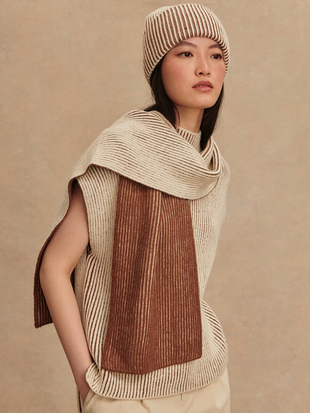 Deville Plated Scarf in Cocoa Dust