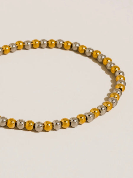 Perlisse Small Two Tone Bead Bracelet